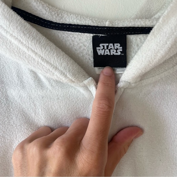 Star Wars Stormtrooper Onesie Costume Pajamas Men’s M | Fleece Hooded Zip-Up - Picture 10 of 11